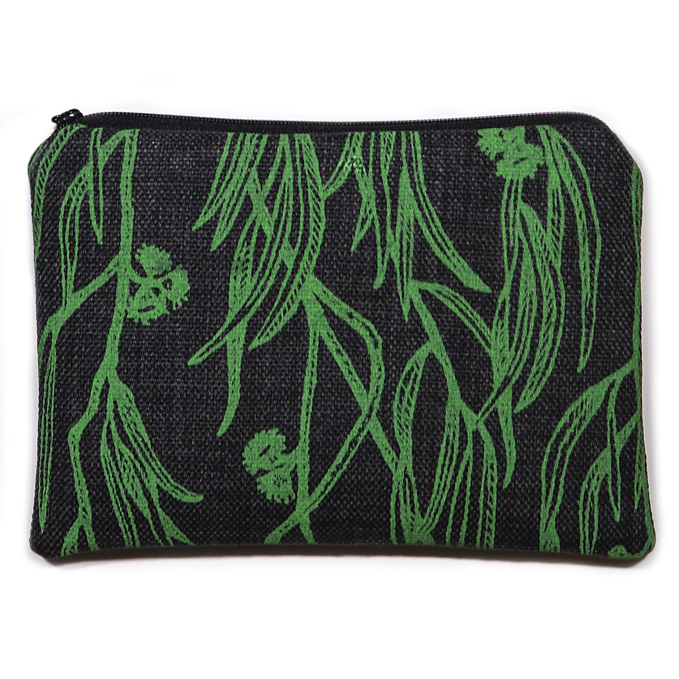 Stalley Textile Co - Zip Purse - Large - Peppermint - Green on Charcoal