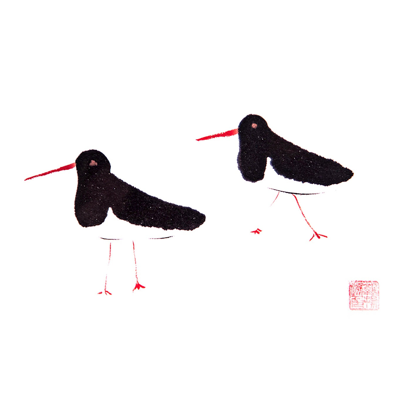 Artcards.Ink - Art Print - Pied Oystercatchers
