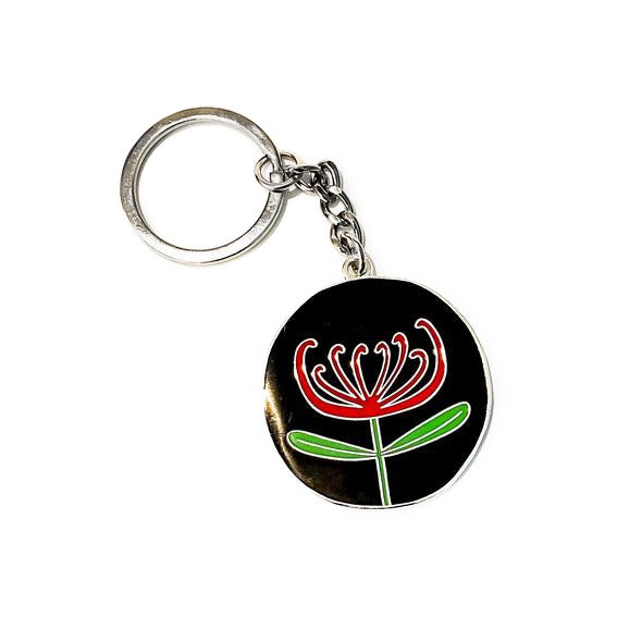 T.J.Finch - Enamel Keyring - Waratah