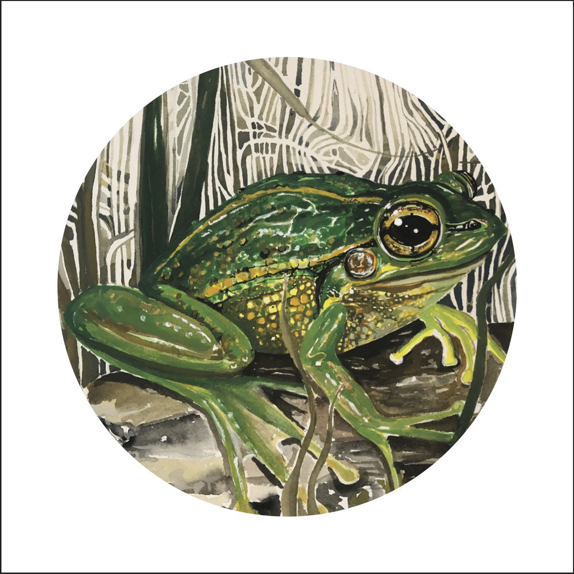Inel Date - Green and gold frog