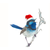 Hayley Wilson - Christmas Card - Blue Wren
