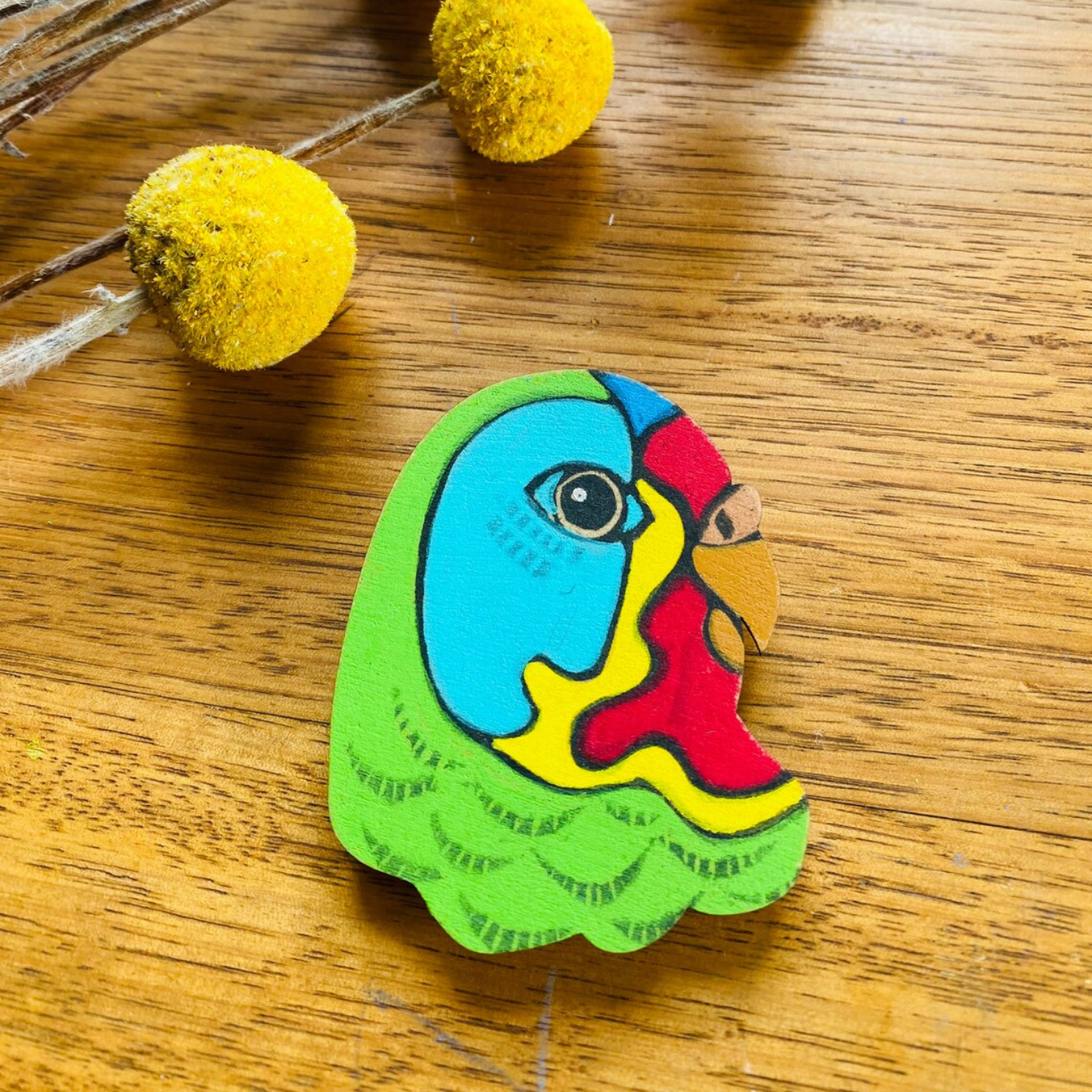 PIGMENT Monica Reeve - Brooch - Swift Parrot
