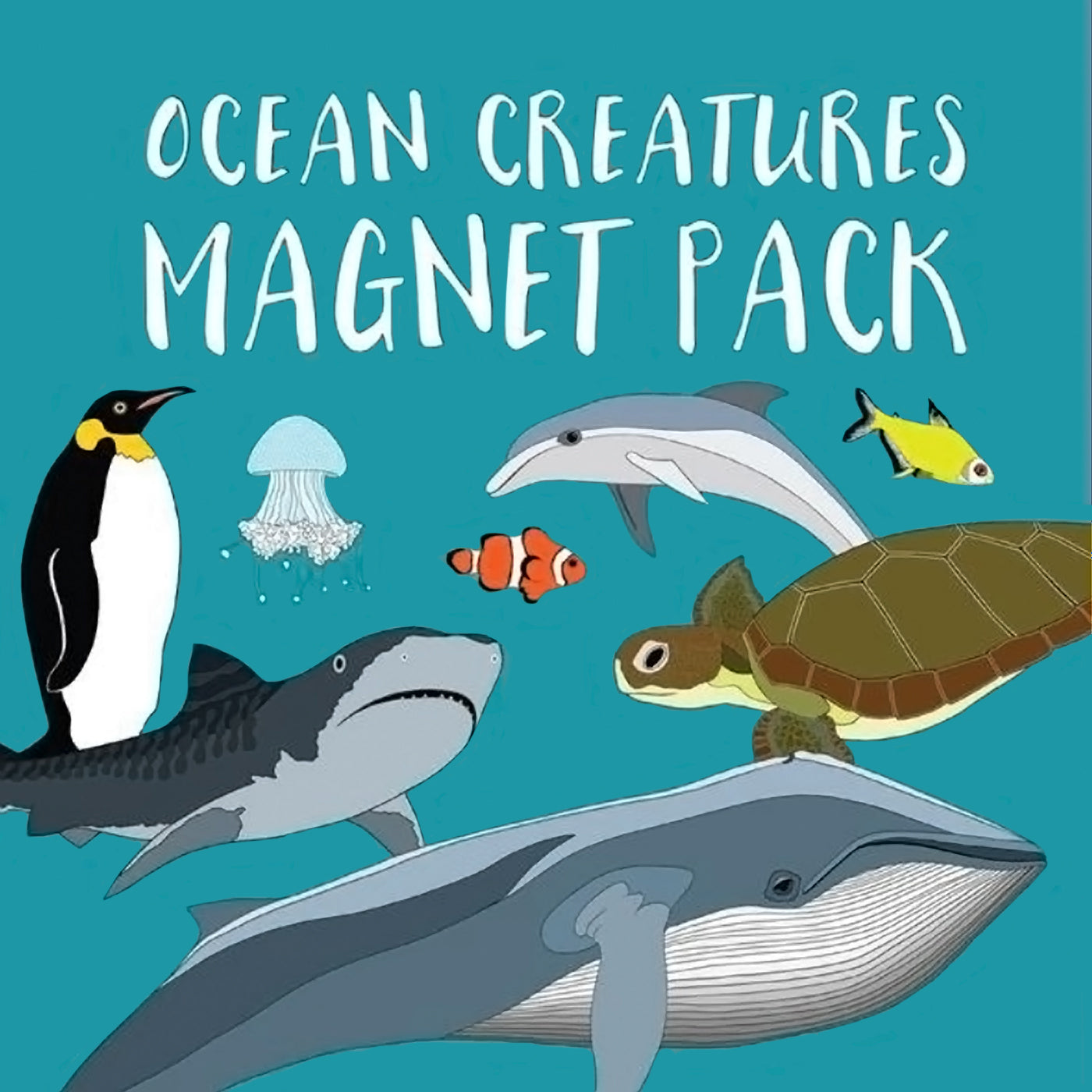 Red Parka - Magnet Pack - Ocean Creatures