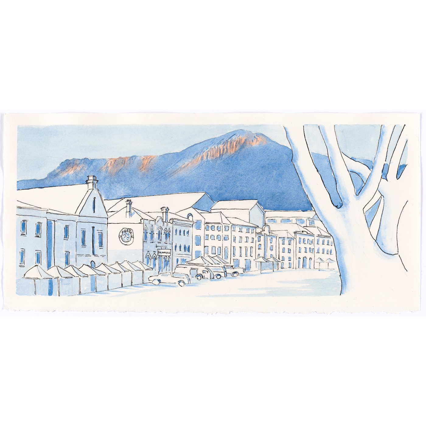 Nola Parsons - kunanyi from Salamanca Place