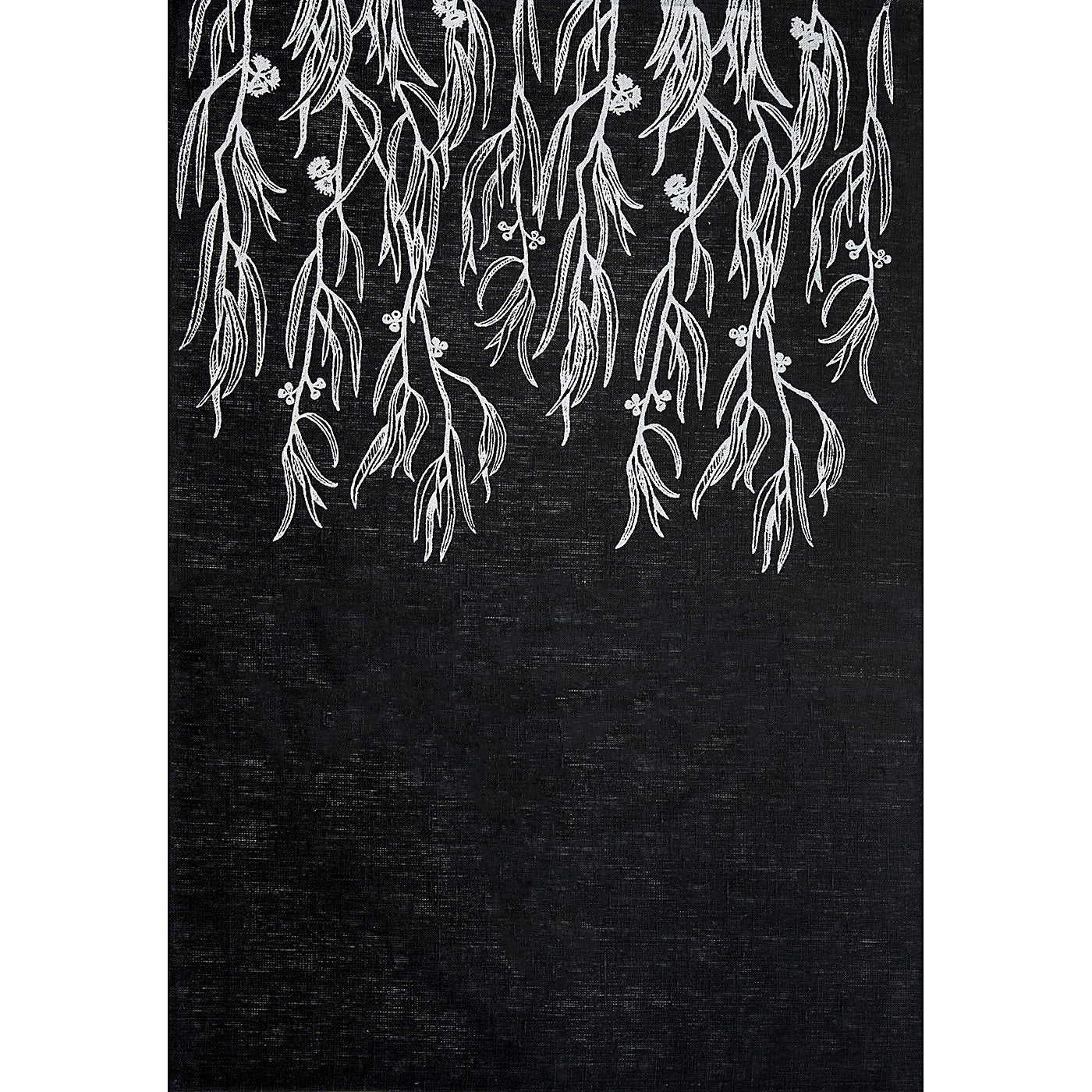 Stalley Briton - Tea Towel - Peppermint - Silver on Black