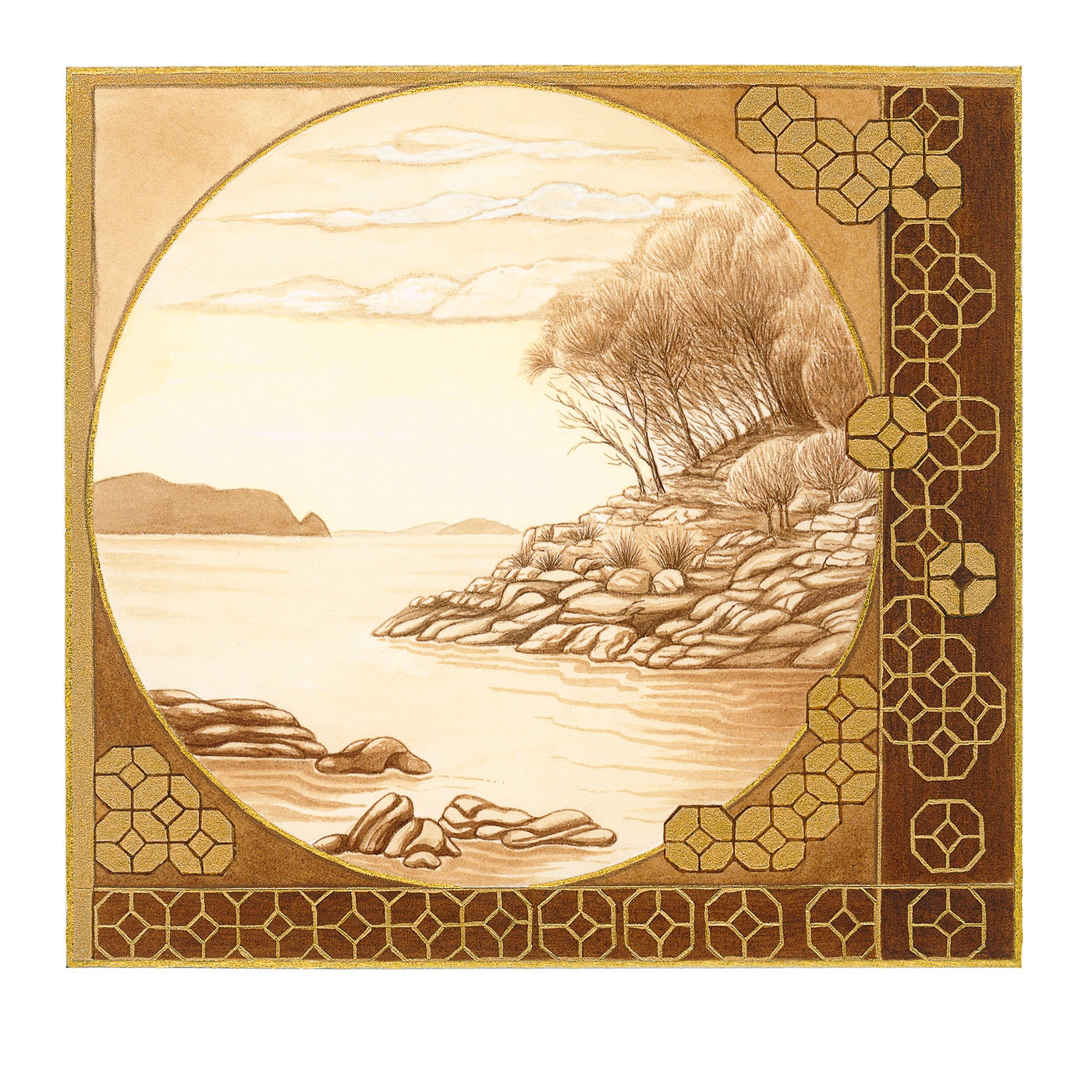 Sylvie Gerozisis - Landscapes of Tasmania - Art Print - Morning Light on Cape Queen Elizabeth, Bruny Island, Tasmania