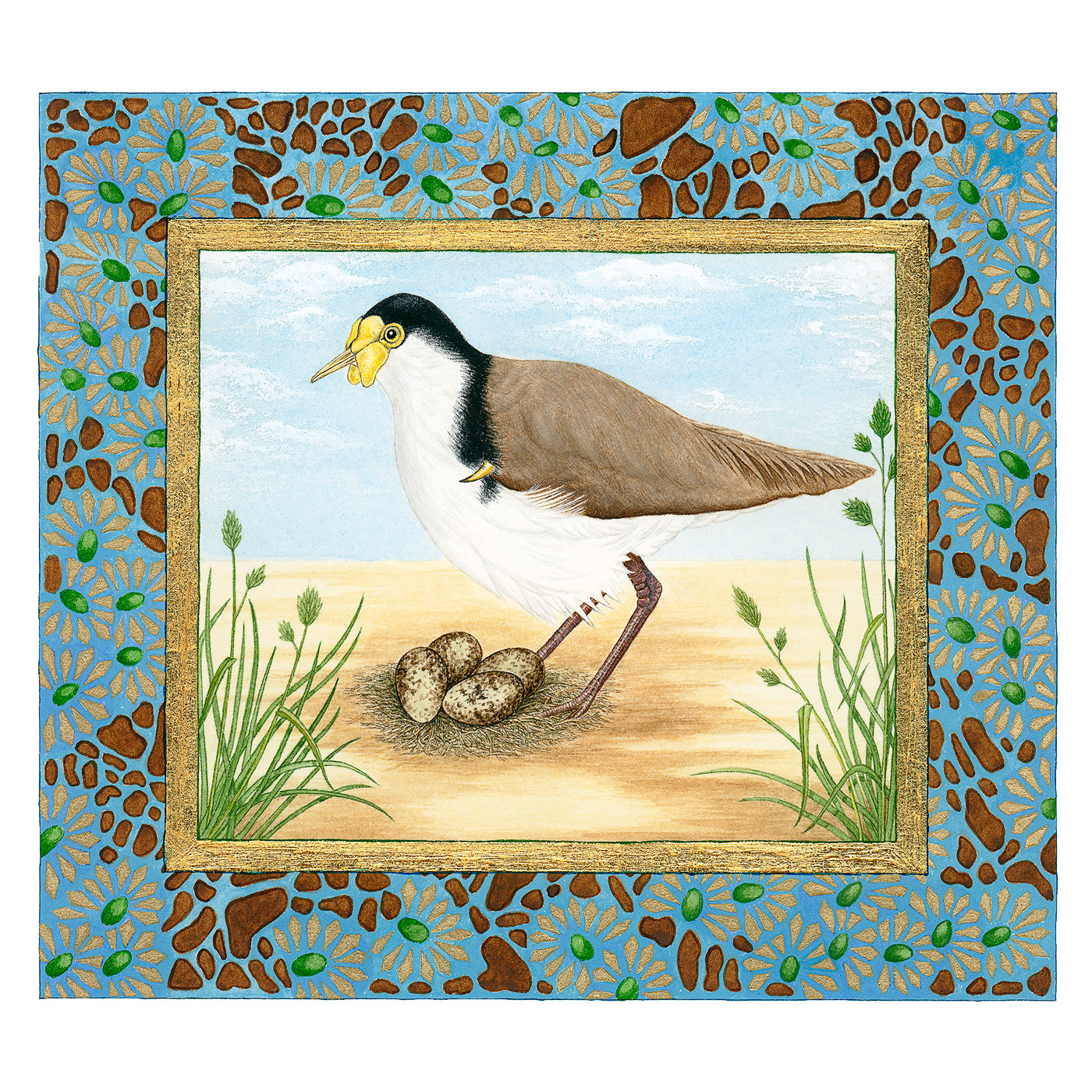Sylvie Gerozisis - Birds of Tasmania - Art Print - Masked Lapwing (Plover)