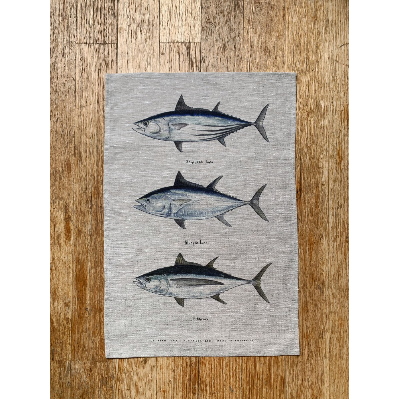 Bobby Seaford - Tea Towel - Southern Tuna - Sand