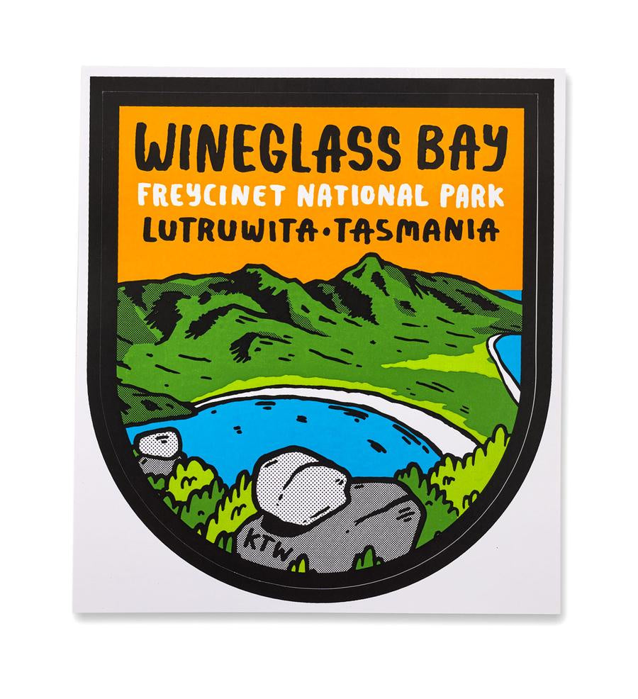 Keep Tassie Wild - Sticker - Wineglass Bay