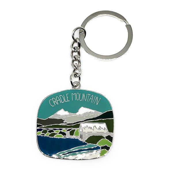 Red Parka - Enamel Keyring - Cradle Mountain