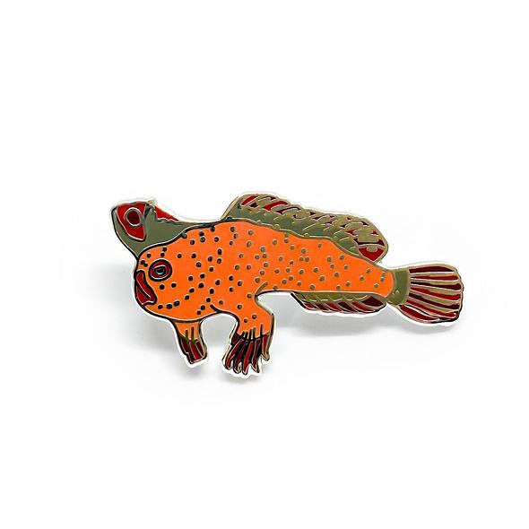 Red Parka - Enamel Pin - Red Handfish