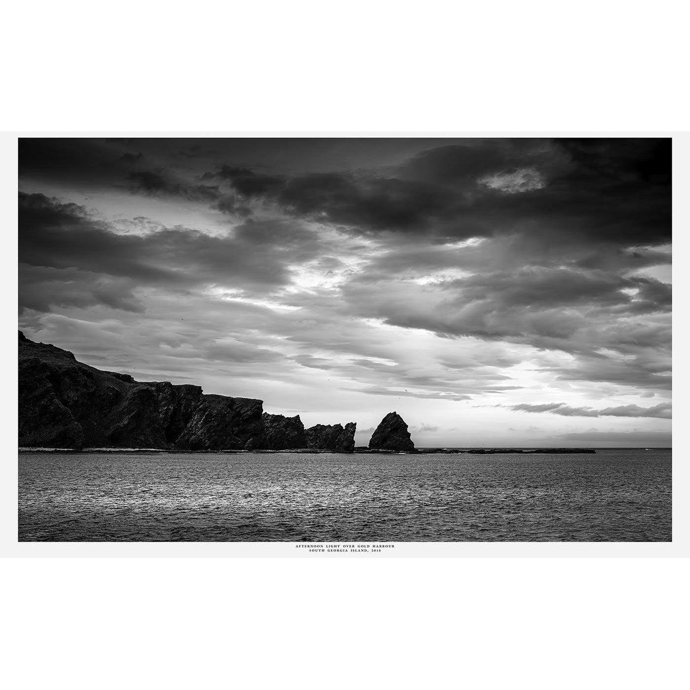 Peter Cosier - Afternoon Light Over Gold Harbour, South Georgia Island, 2018