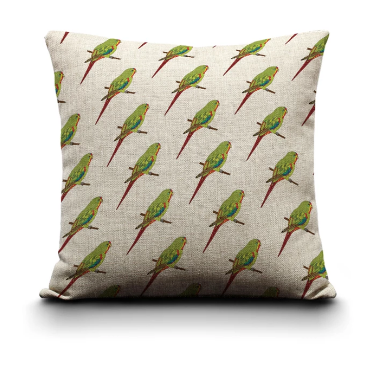 Red Parka - Cushion Cover - Swift Parrot