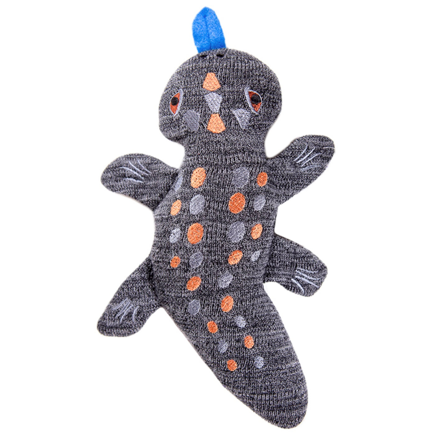 Tastex - Envirowoolly - Blue Tongue Lizard - Orange Spots