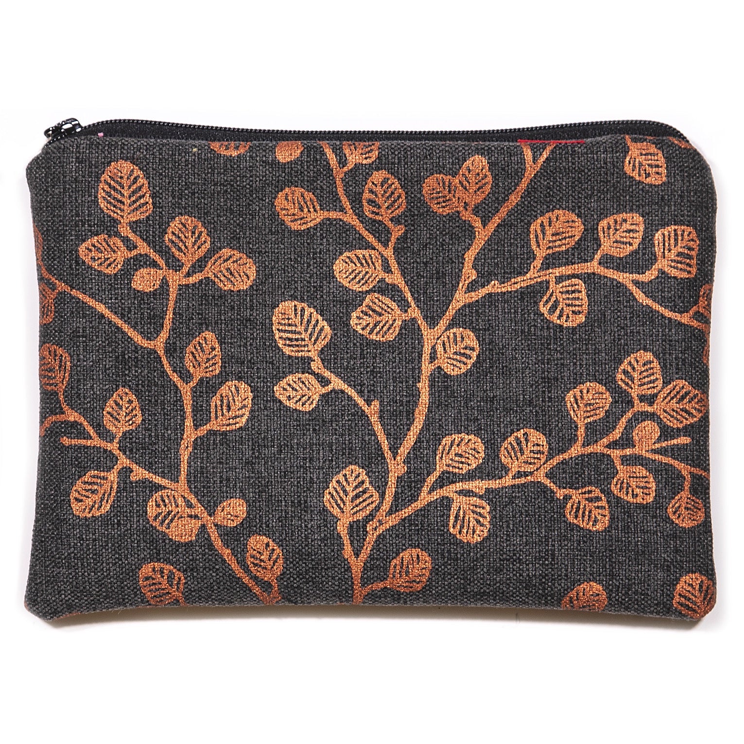 Stalley Textile Co - Zip Purse - Large - Fagus - Copper on Charcoal