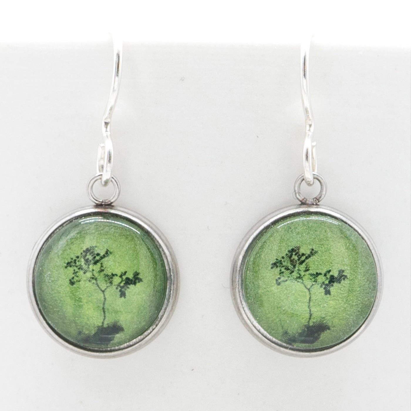 Myrtle & Me - Drop Earrings - Myrtle Tree - Metallic Green