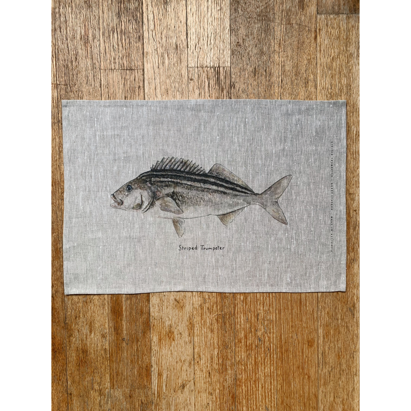 Bobby Seaford - Tea Towel - Striped Trumpeter - Sand