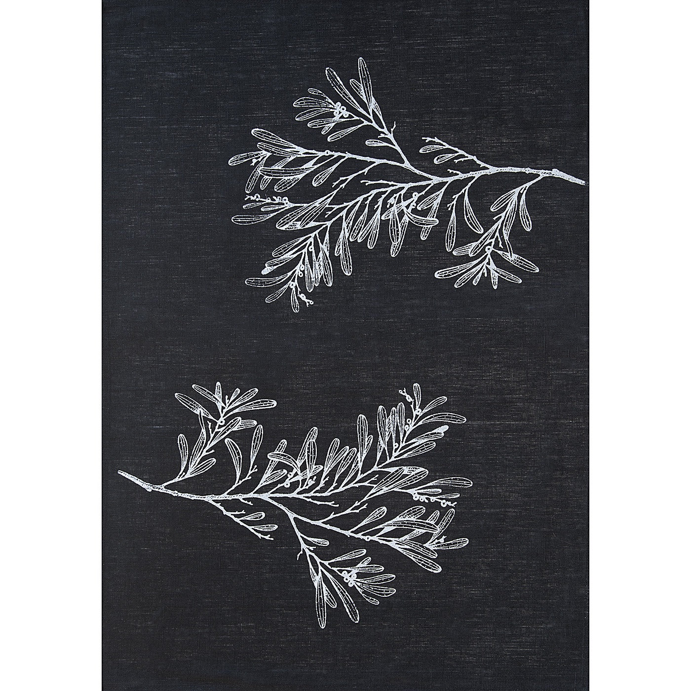 Stalley Briton - Tea Towel - Blackwood - Silver on Black