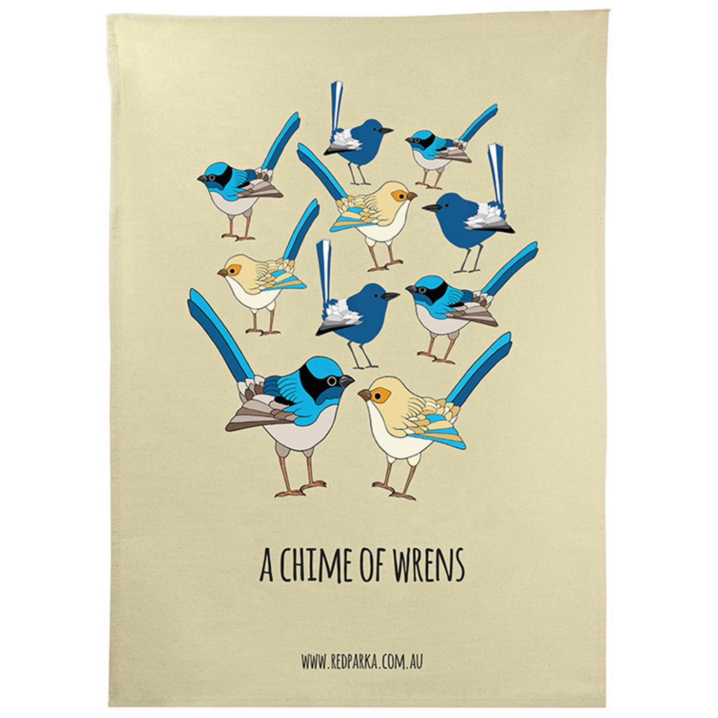 Red Parka - Tea Towel - Chime of Wrens (Discontinued)