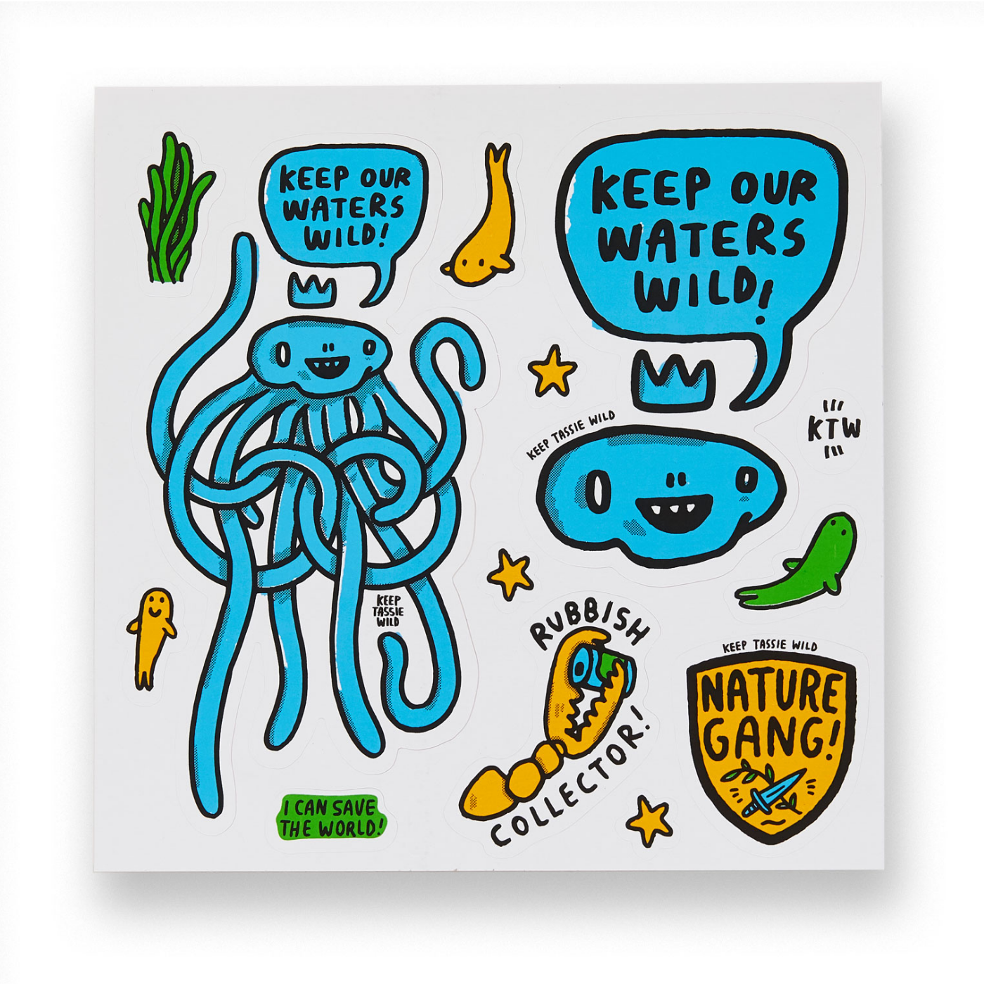 Keep Tassie Wild - Sticker Sheet - Keep Our Waters Wild