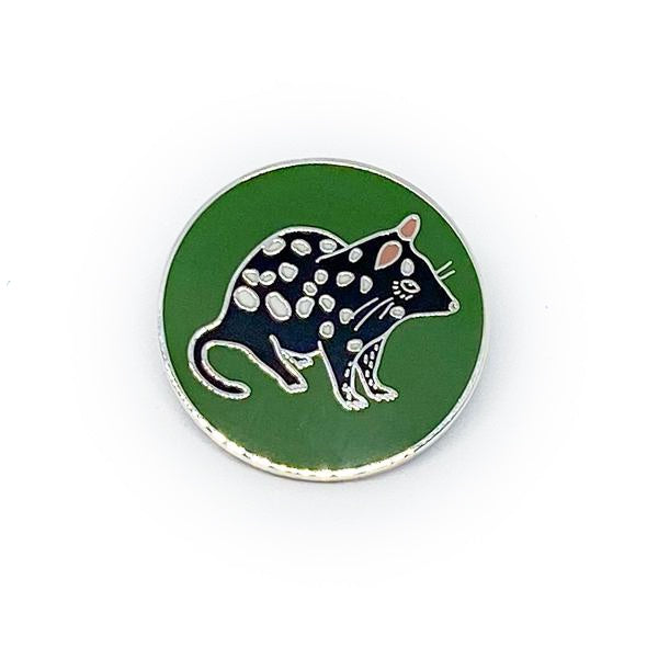 T.J.Finch - Enamel Pin - Quoll (Green)