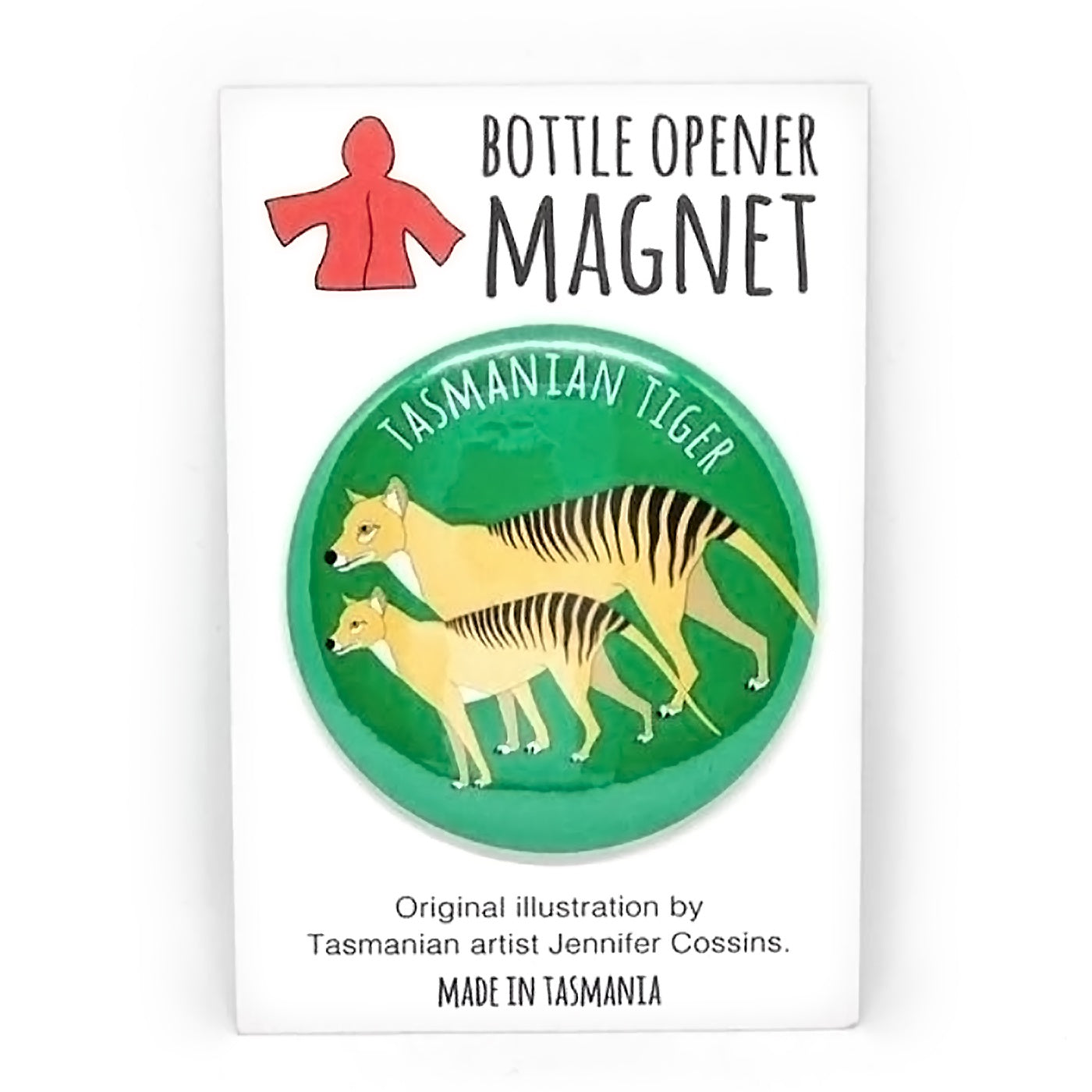 Red Parka – Bottle Opener Magnet – Thylacine