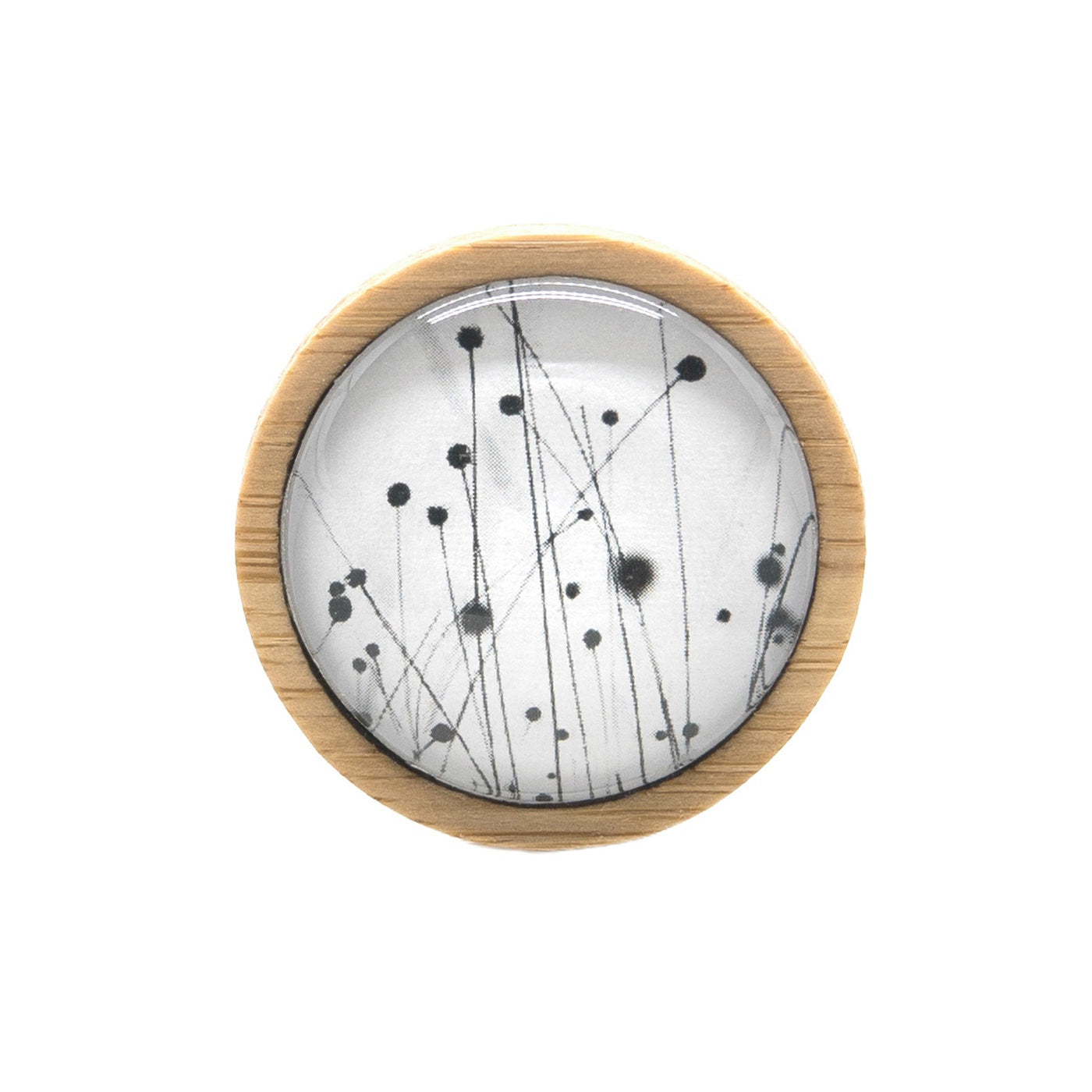 Myrtle & Me - Brooch - Buttongrass - White