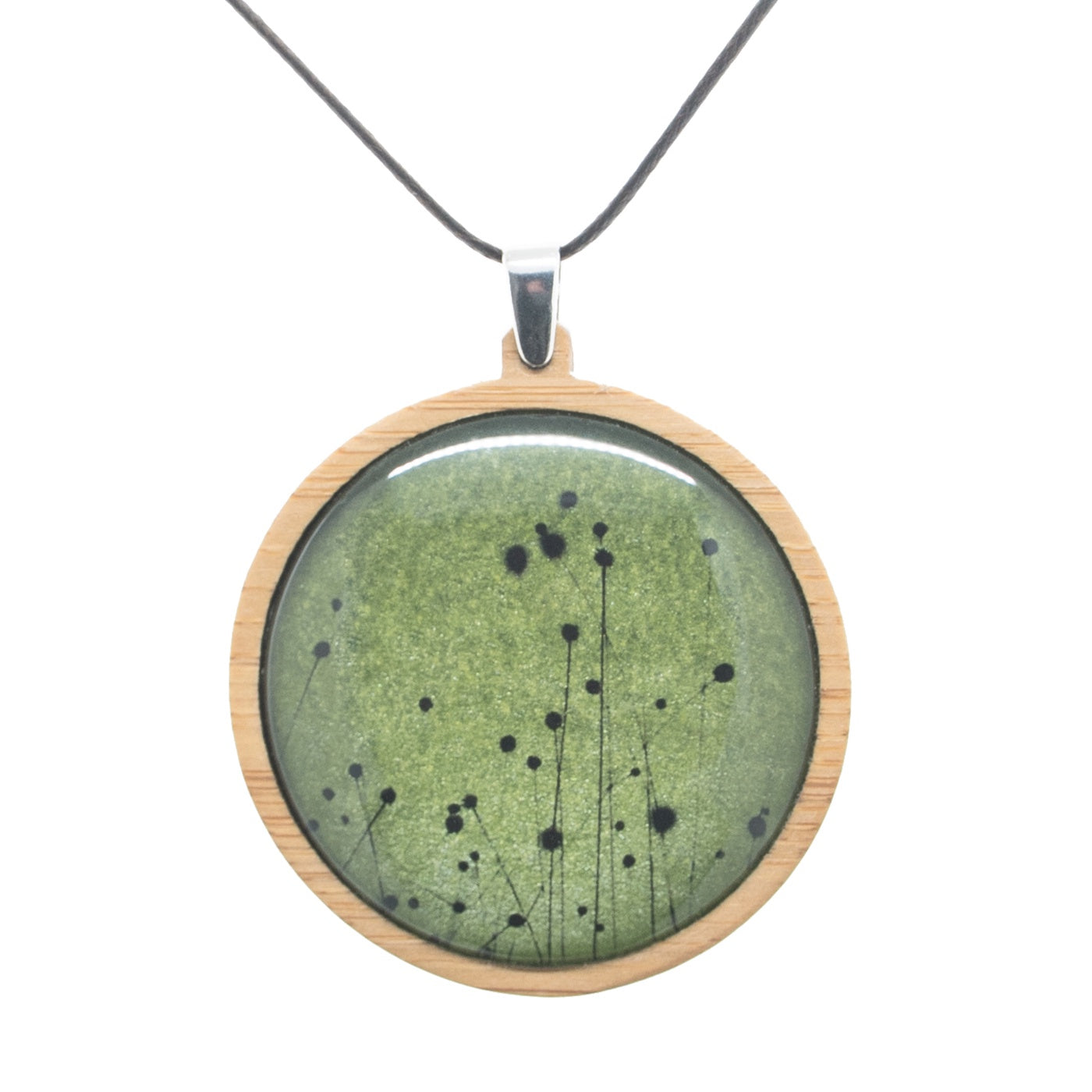 Myrtle & Me - Pendant - Buttongrass - Metallic Green