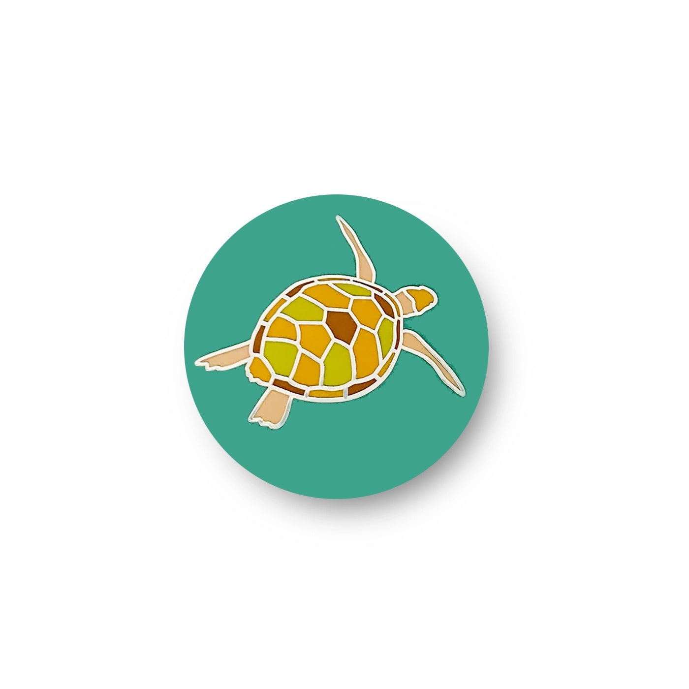 Red Parka - Enamel Pin - Sea Turtle